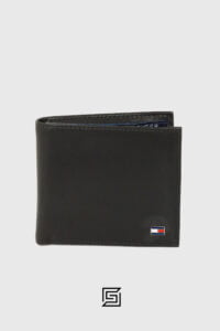 Tommy Hilfiger Mercedes Benz Small Leather Wallet, Black, Black