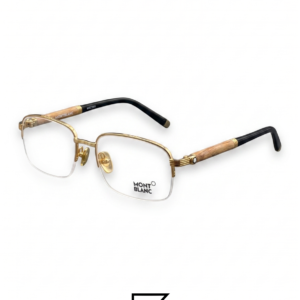 ⁦MontBlanc eyeglasses NEW MONT BLANC MB 447 028 GOLD WOOD⁩ - الصورة ⁦1⁩