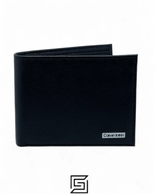 Leather,Wallets,For men leather CK SINGLE WALLET W CK LOGO METAL SOFT PATTERN/BLACK Ck