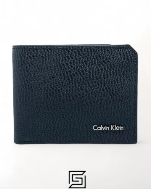 Leather,Wallets,For men leather CK SINGLE WALLET FLAT METAL LOGO SOFT PATTERN/BLACK Ck