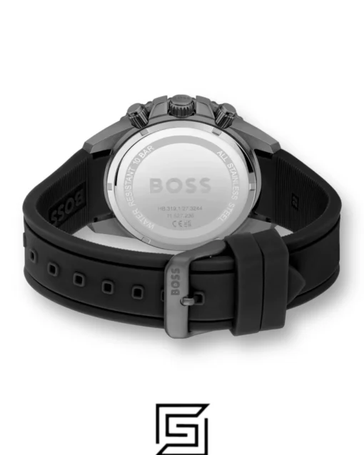 For men,Watches,For men,Original Watches watches Hugo Boss Admiral Silicone Analog Men's Watch-1513967 Green Dial Black Colored Strap Hugo Boss