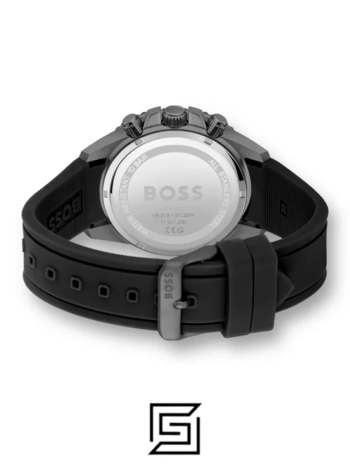 For men,Watches,For men,Original Watches watches Hugo Boss Admiral Silicone Analog Men's Watch-1513967 Green Dial Black Colored Strap Hugo Boss