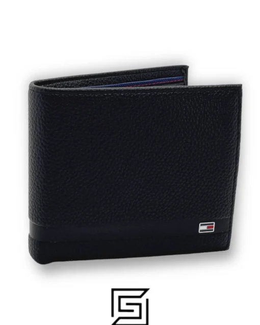 Leather,Wallets,For men Tommy Hilfiger wallets PASSCASE 3 PCS SOFT PATTERN ONE LINE/BLACK Tommy Hilfiger