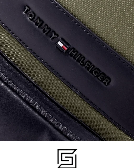 Bags,Leather,Men,Women leather TOMMY HILFIGER BACKPACK AM0AM10271 ARMY GREEN Tommy Hilfiger