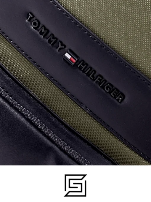 Bags,Leather,Men,Women leather TOMMY HILFIGER BACKPACK AM0AM10271 ARMY GREEN Tommy Hilfiger