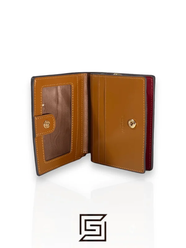 Leather,Wallets,Women Coach wallets Snap Wallet In Signature Canvas With Wildflower Print C8734 Coach