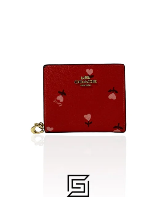 Leather,Wallets,For women Coach wallets Snap Wallet With Heart Floral Print C2868 Coach