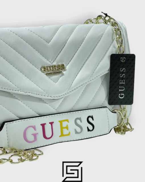 Bags,Leather leather guess Blairsville Quilted Flap Crossbody 21GF-048 White Guess