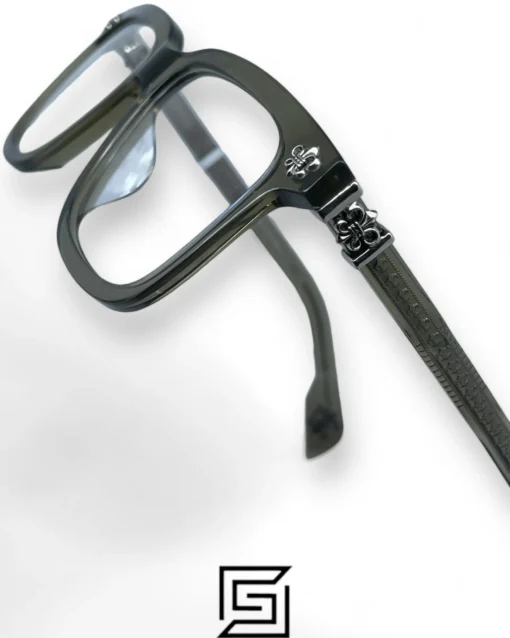 Eyeglasses,Men eyeglasses CHROME HEART CH8245 - Transparent Grey Chrome Heart