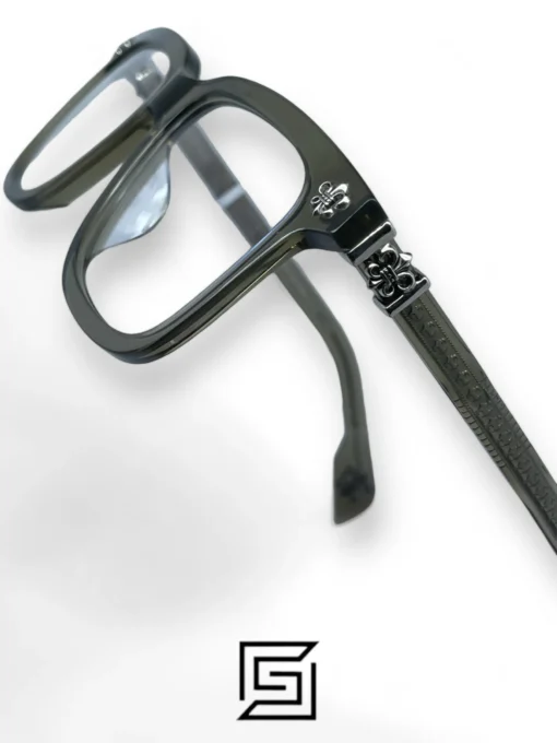 Eyeglasses,Men eyeglasses CHROME HEART CH8245 - Transparent Grey Chrome Heart