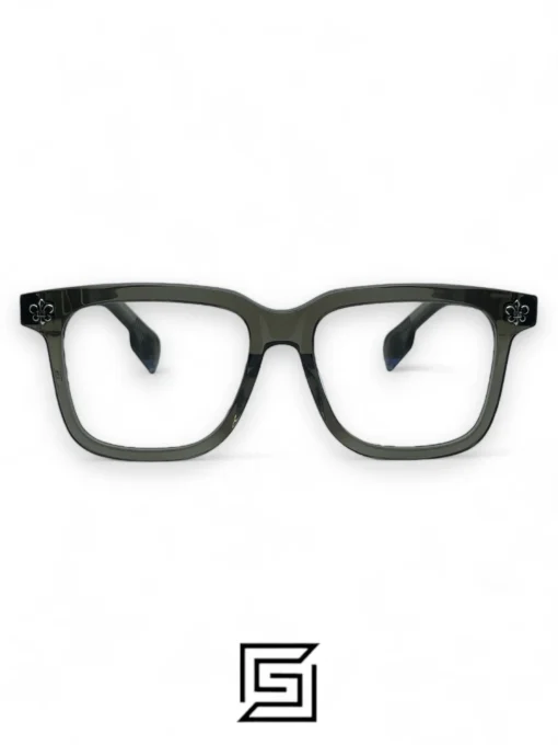 Eyeglasses,Men eyeglasses CHROME HEART CH8245 - Transparent Grey Chrome Heart