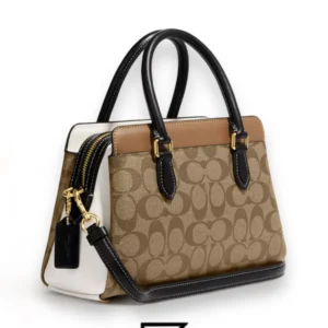 Bags,Leather,Women Coach leather Mini Darcie Carryall In Colorblock Signature Canvas CH287 Coach