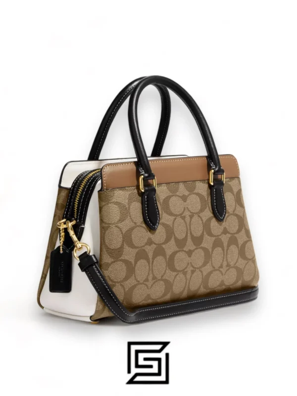 Bags,Leather,Women Coach leather Mini Darcie Carryall In Colorblock Signature Canvas CH287 Coach