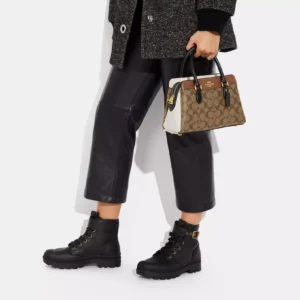 Bags,Leather,Women Coach leather Mini Darcie Carryall In Colorblock Signature Canvas CH287 Coach