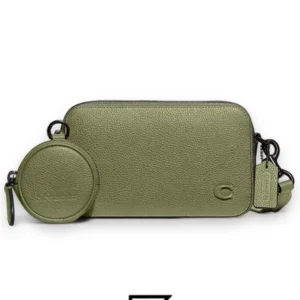 Bags,Leather,Women Coach leather Charter Slim Crossbody Green CC070 Coach