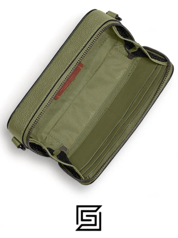 Bags,Leather,Women Coach leather Charter Slim Crossbody Green CC070 Coach