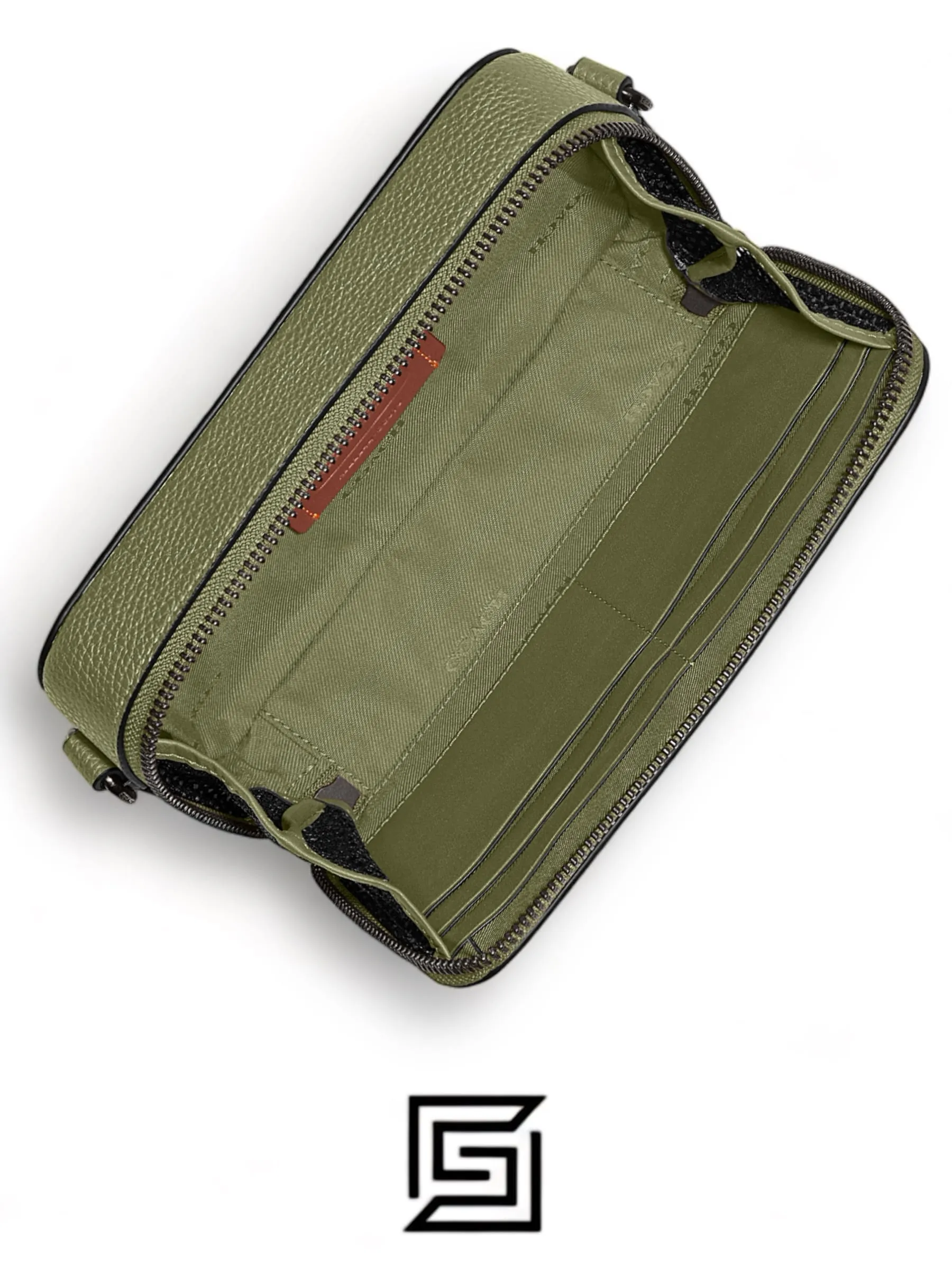 Bags,Leather,Women Coach leather Charter Slim Crossbody Green CC070 Coach