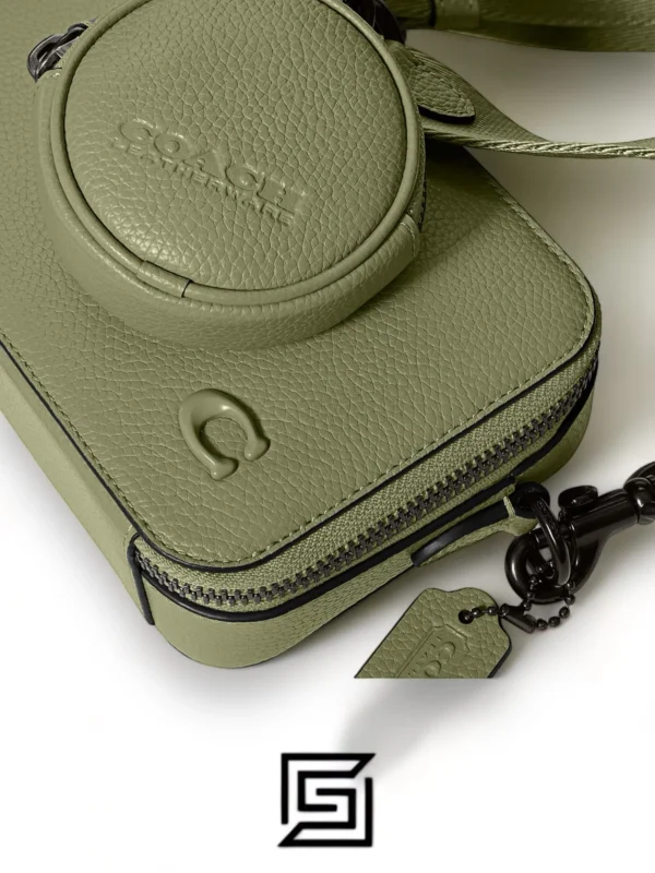 Bags,Leather,Women Coach leather Charter Slim Crossbody Green CC070 Coach
