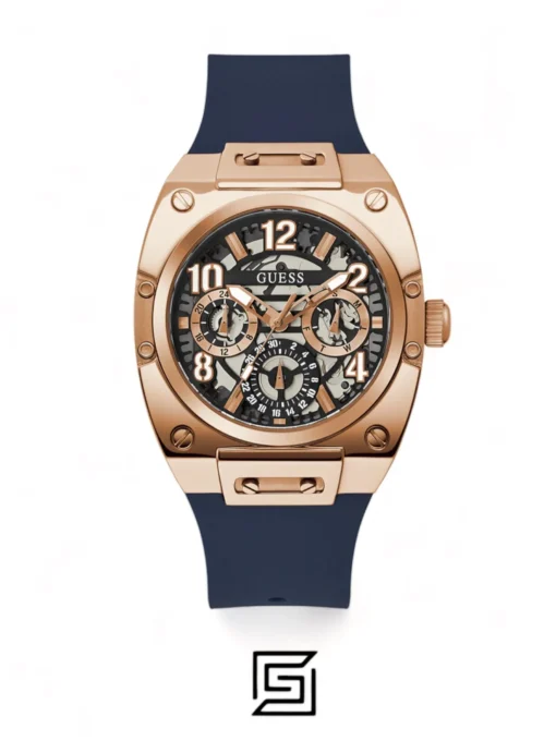 For men,Watches,For men,Original Watches original-watches GUESS Mens Navy Rose Gold Tone Multi-function Watch GW0569G3 Guess