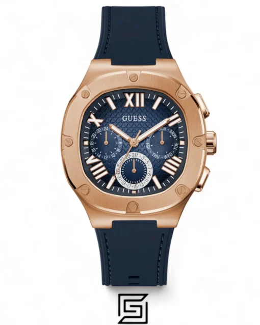 For men,Watches,For men,Original Watches original-watches GUESS Mens Navy Rose Gold Tone Multi-function Watch GW0571G2 Guess