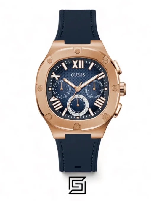 For men,Watches,For men,Original Watches original-watches GUESS Mens Navy Rose Gold Tone Multi-function Watch GW0571G2 Guess