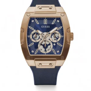 Men,Original Watches original-watches Men's Guess Rose Gold Multifunction Case Blue Strap Watch - GW0202G4 Guess