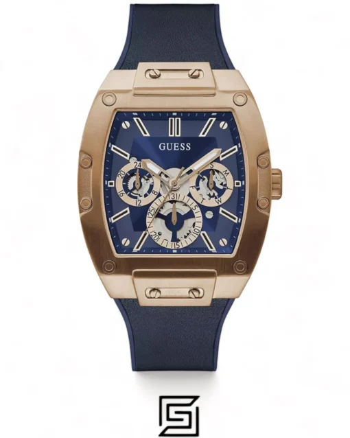 For men,Watches,For men,Original Watches original-watches Men's Guess Rose Gold Multifunction Case Blue Strap Watch - GW0202G4 Guess