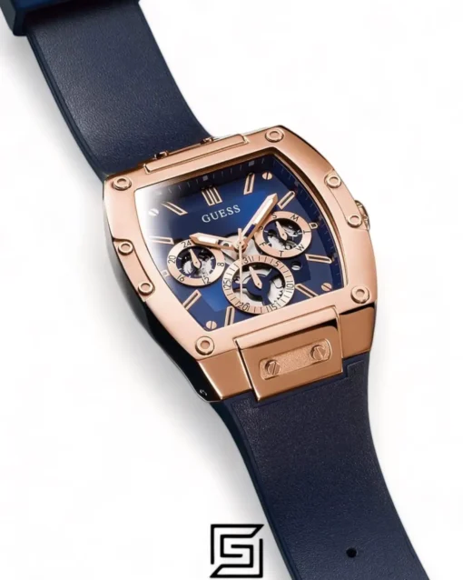 For men,Watches,For men,Original Watches original-watches Men's Guess Rose Gold Multifunction Case Blue Strap Watch - GW0202G4 Guess