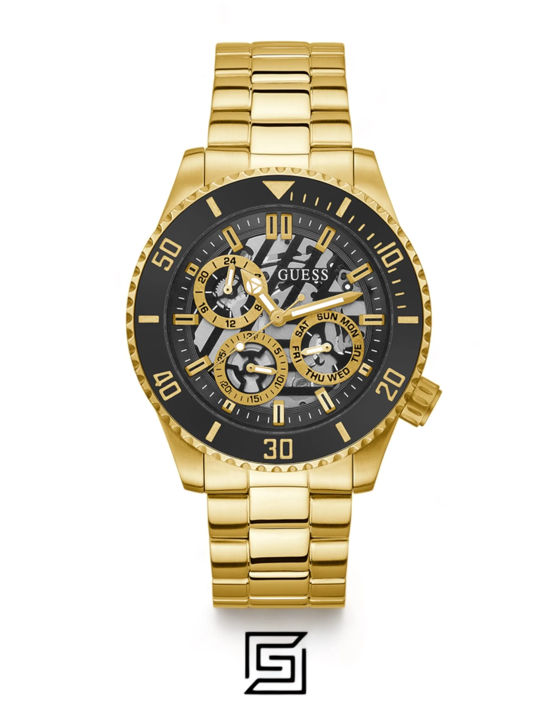 Men,Watches,Men,Original Watches original-watches GUESS Mens Gold Tone Multi-function Watch GW0488G2 Guess