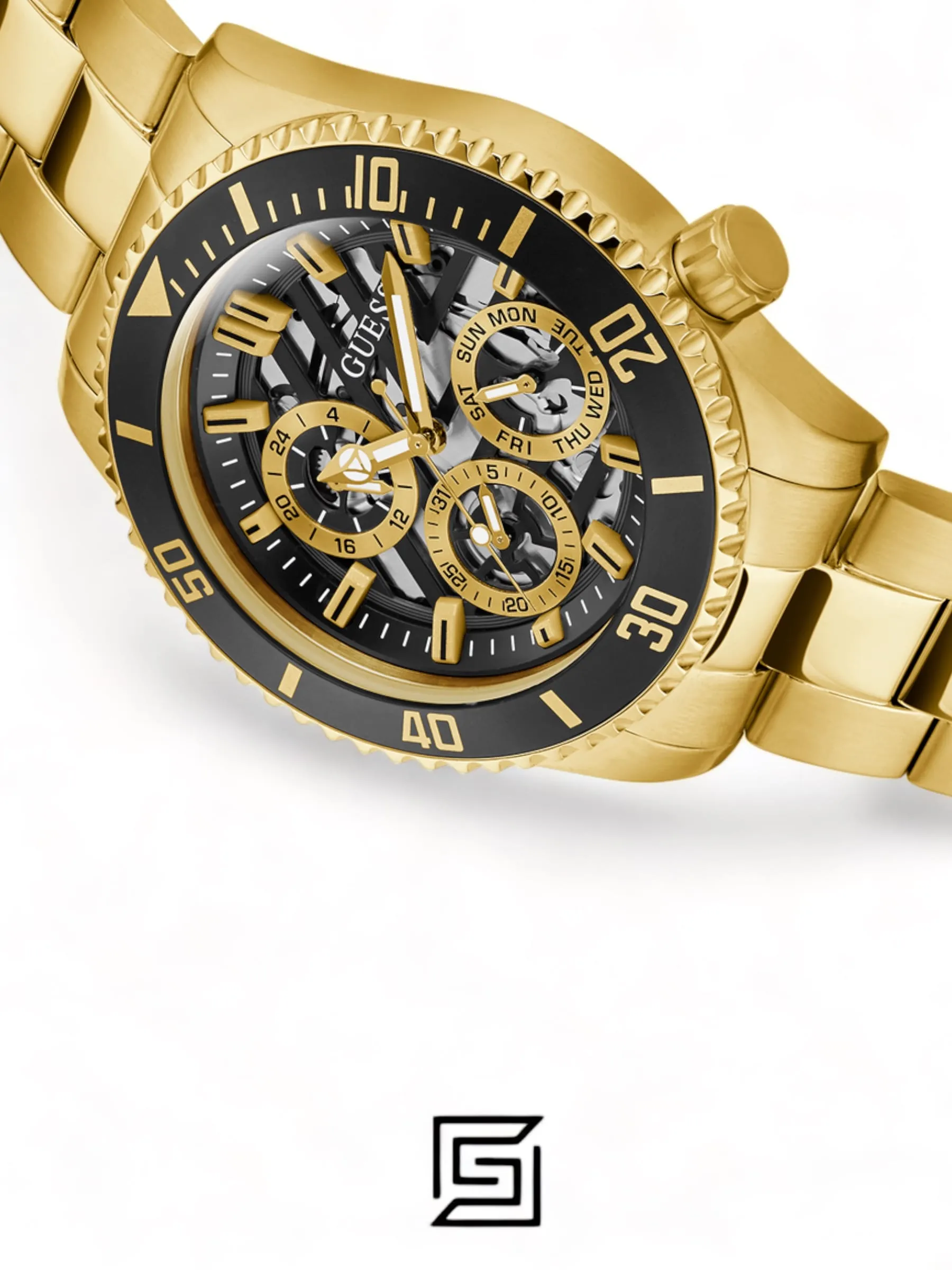 Men,Watches,Men,Original Watches original-watches GUESS Mens Gold Tone Multi-function Watch GW0488G2 Guess