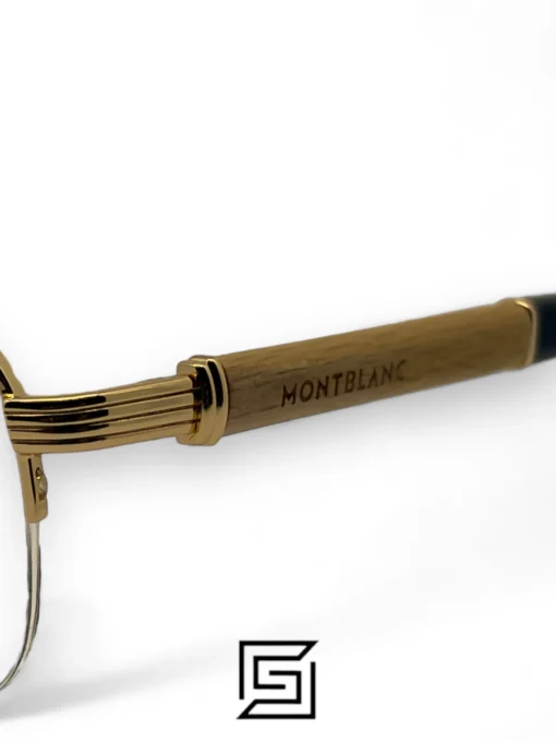 Eyeglasses,Men MontBlanc eyeglasses NEW MONT BLANC MB 447 028 GOLD WOOD MontBlanc