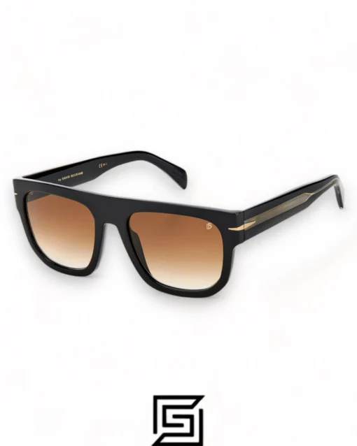 For men,Sunglasses David Beckham sunglasses DB 7044/S - Black Gold - Brown Shaded David Beckham