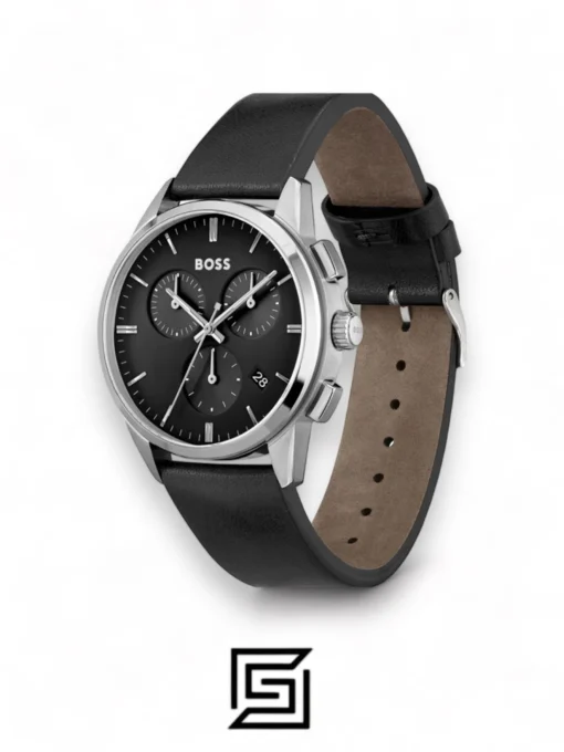 For men,Watches,For men,Original Watches original-watches Hugo Boss Dapper Black Leather Mens Watch - 1513925 Hugo Boss