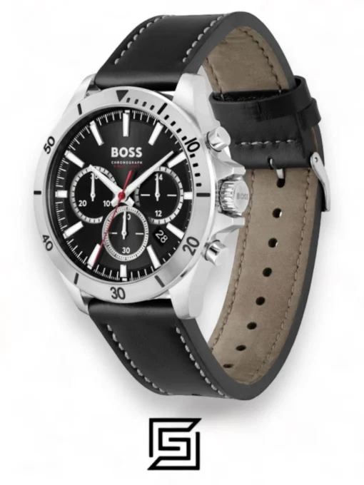 Men,Original Watches Hugo Boss original-watches Gents BOSS Troper Black Leather Strap Watch - 1514055 Hugo Boss