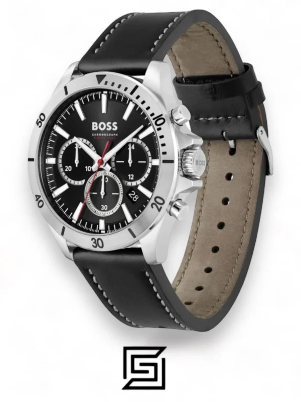 Men,Original Watches Hugo Boss original-watches Gents BOSS Troper Black Leather Strap Watch - 1514055 Boss