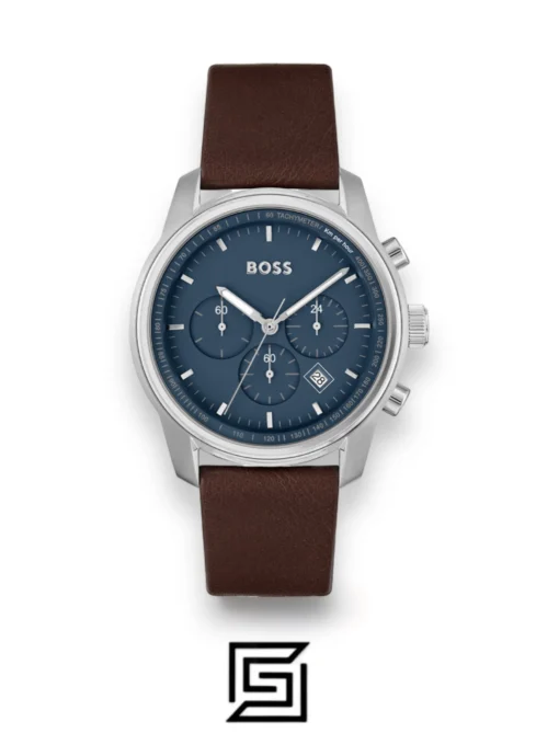 Men,Original Watches Hugo Boss original-watches BOSS Chronograph Quartz Watch for Men with Brown Leather Strap - 1514002 Hugo Boss