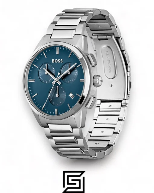 For men,Watches,For men,Original Watches original-watches Hugo Boss Silver Steel Blue Dial Men's Chrono Watch - 1513927 Hugo Boss