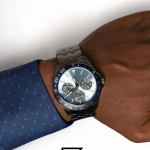 Men,Original Watches original-watches Guess Men’s Quartz Grey Stainless Steel Blue Dial - W1107G5 Guess