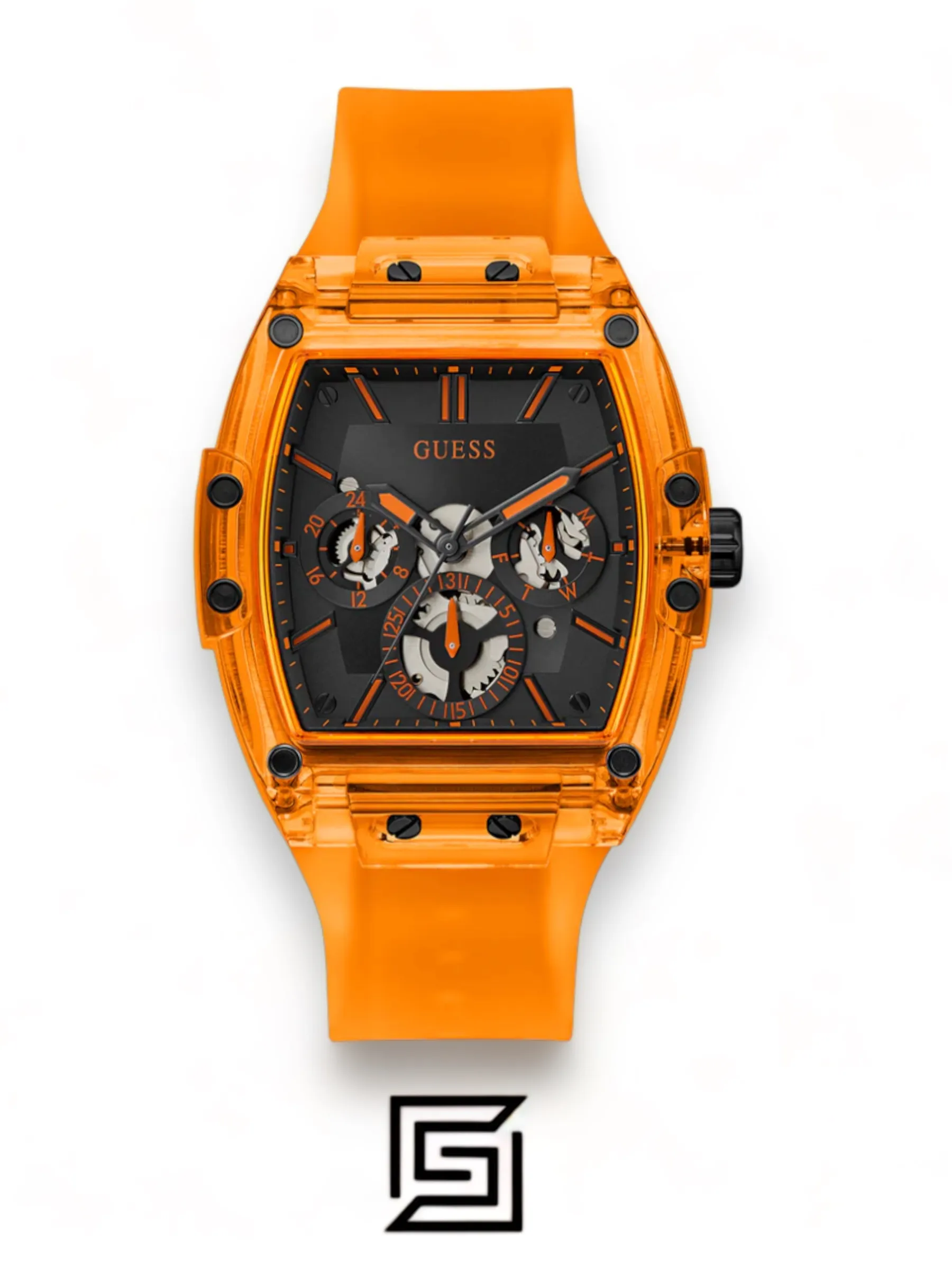 Men,Original Watches original-watches GUESS Mens Orange Multi-function Watch - GW0203G10 Guess
