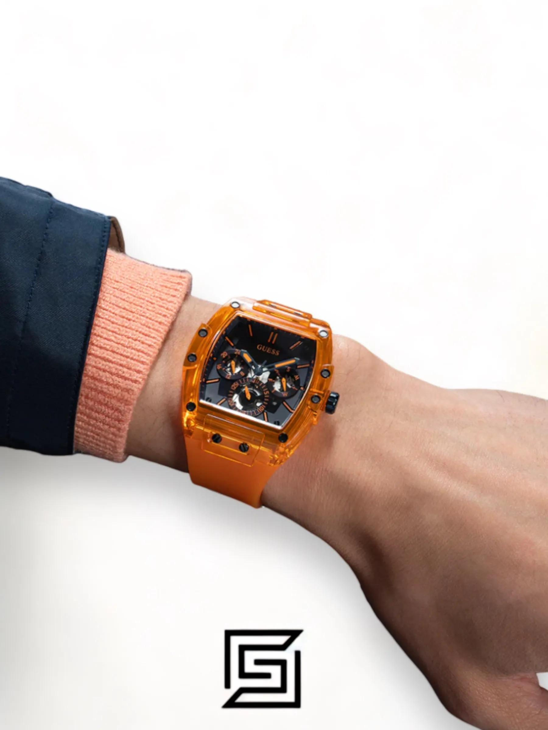 Men,Original Watches original-watches GUESS Mens Orange Multi-function Watch - GW0203G10 Guess