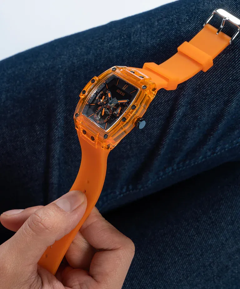 Men,Original Watches original-watches GUESS Mens Orange Multi-function Watch - GW0203G10 Guess