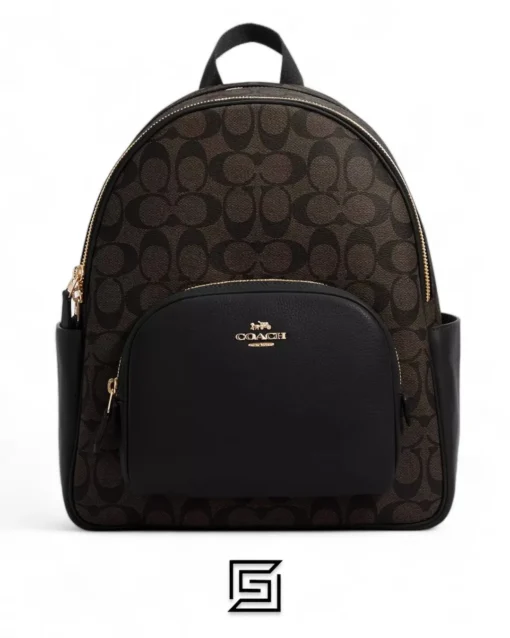 Bags,Leather Coach leather Court Backpack In Signature Canvas 5671 Coach