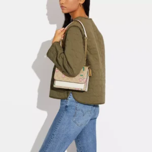 Bags,Leather,Women Coach leather Klare Crossbody In Signature Canvas With Heart Cherry Print CE610 Coach