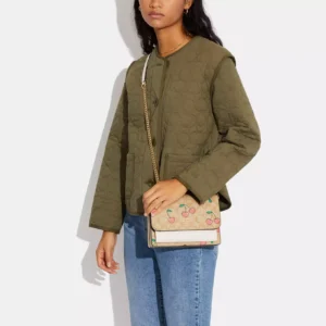 Bags,Leather,Women Coach leather Klare Crossbody In Signature Canvas With Heart Cherry Print CE610 Coach