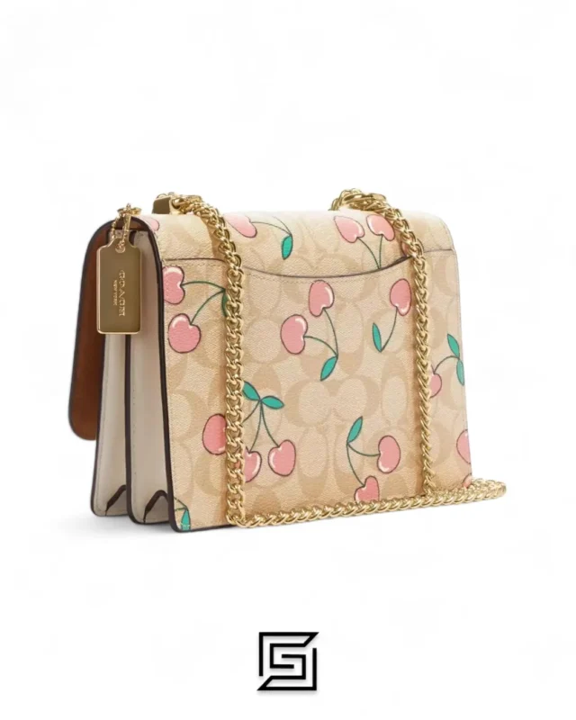 Bags,Leather,Women Coach leather Klare Crossbody In Signature Canvas With Heart Cherry Print CE610 Coach