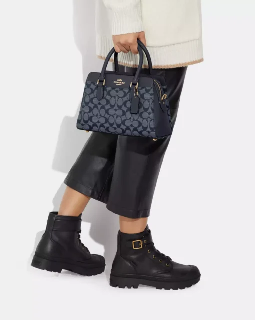 Bags,Leather Coach leather Mini Darcie Carryall Bag In Signature Chambray Style No. CH859 Coach