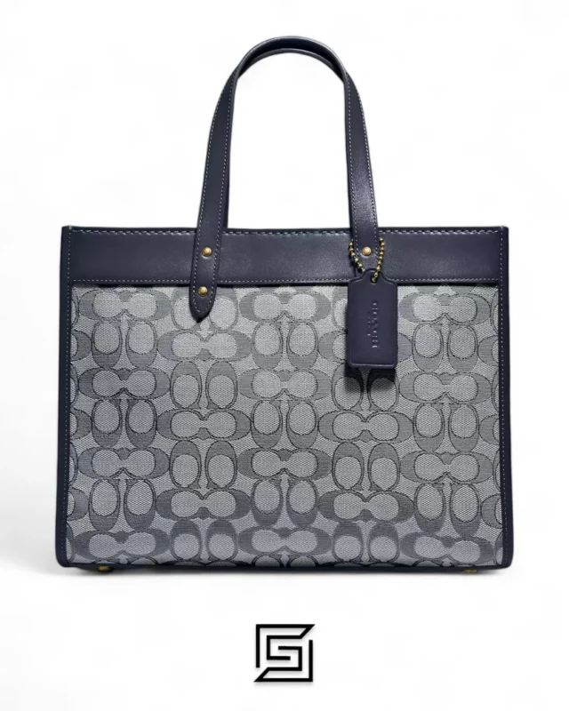 Bags,Leather,Women Coach leather Field Tote 30 In Signature Jacquard C3282 Coach