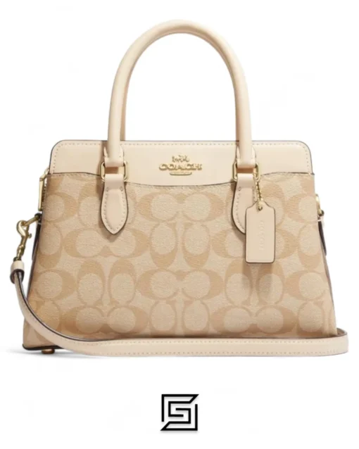 Bags,Leather Coach leather Darcie Carryall In Blocked Signature Canvas Style No.CH503 Coach