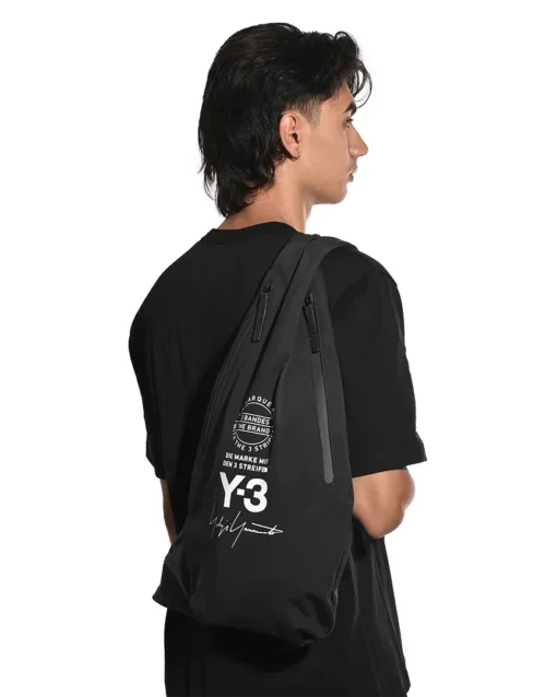 Bags,Leather,Men leather Yohji Yamamoto X ADD Y-3 Messenger Shoulder Bag Y-3