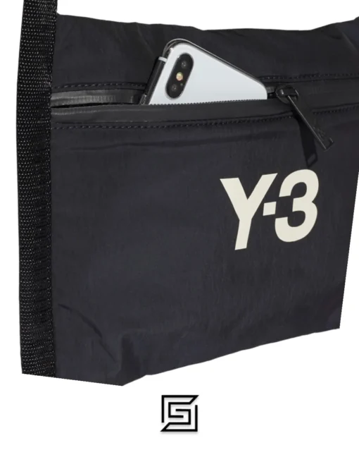 Bags,Leather,Men leather Y-3 Black CH3 Sacoche Messenger Bag Y-3